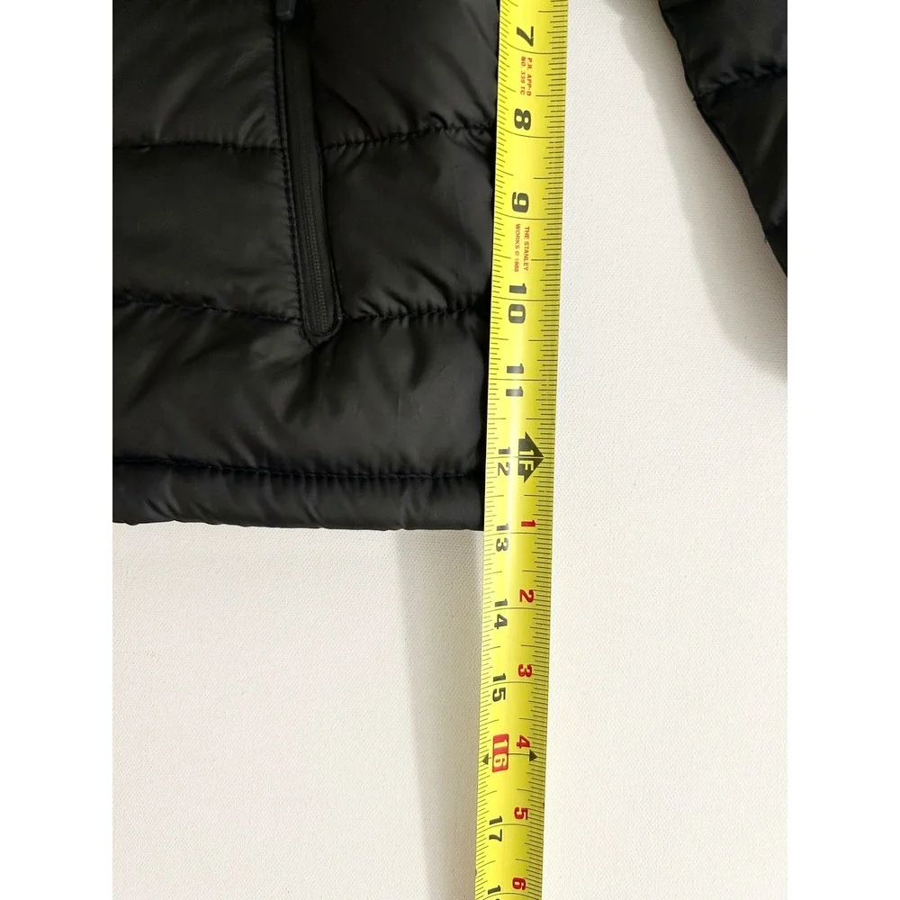 NFL Team Apparel Kids Puffer Jacket Black Hooded Quilted Coat Size 10-12
